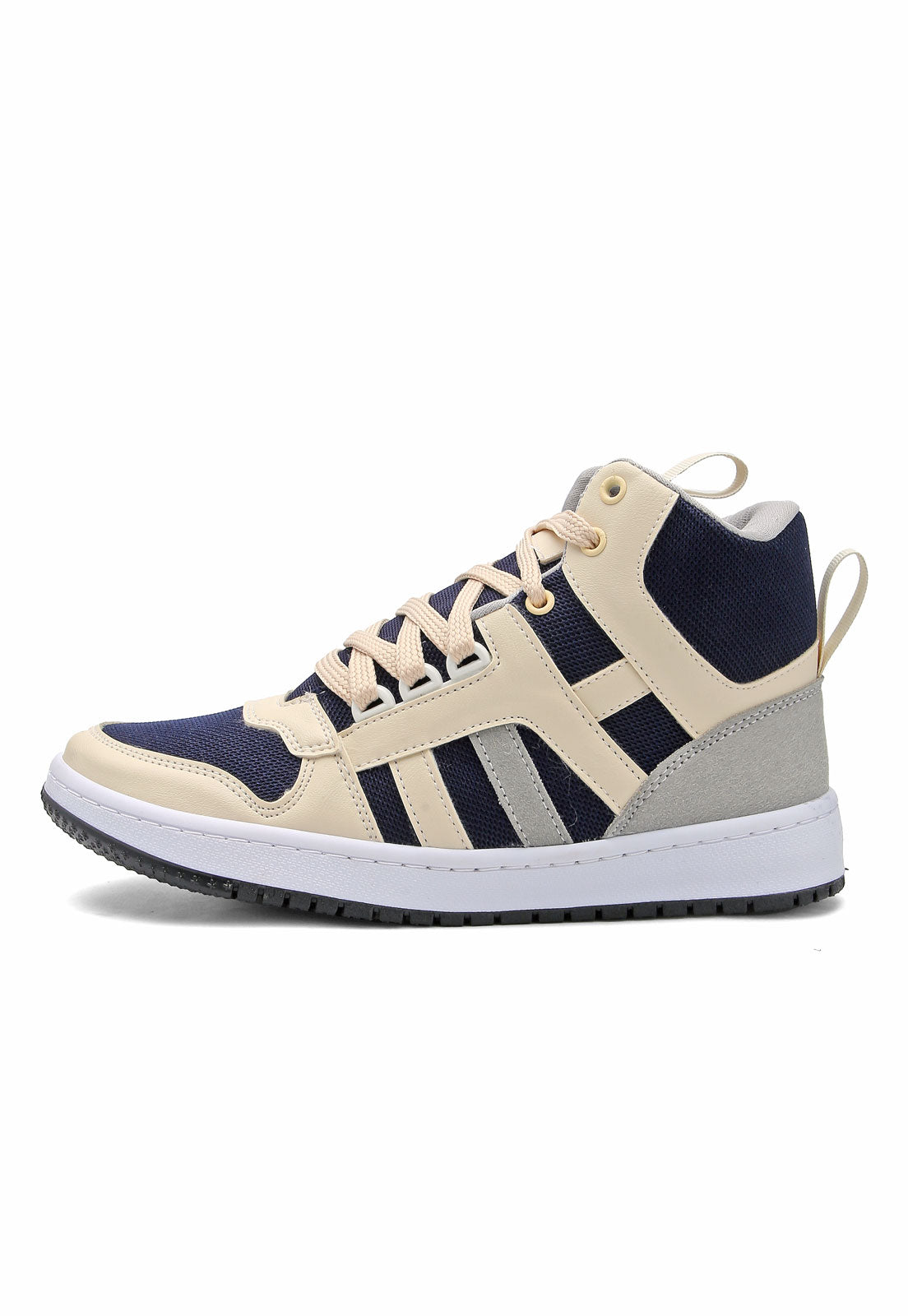 Tenis Tipo Botín Dama Azul-Beige Tellenzi DP2030