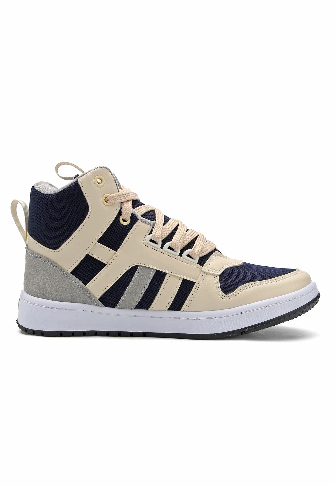 Tenis Tipo Botín Dama Azul-Beige Tellenzi DP2030