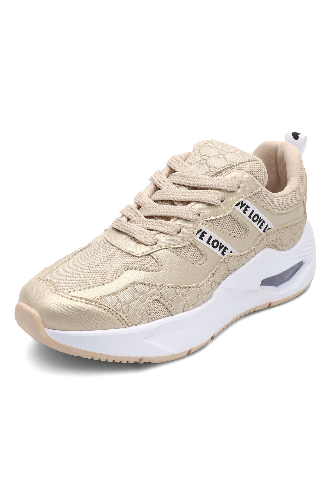 Tenis Sneakers Beige*Textil Tellenzi 7701