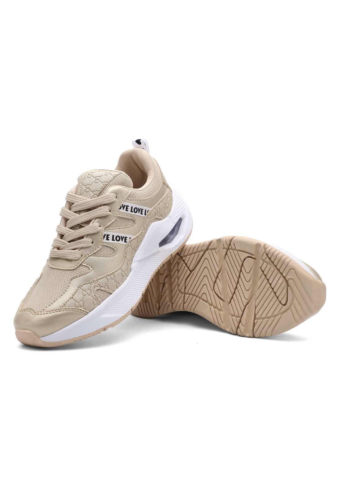 Tenis Sneakers Beige*Textil Tellenzi 7701
