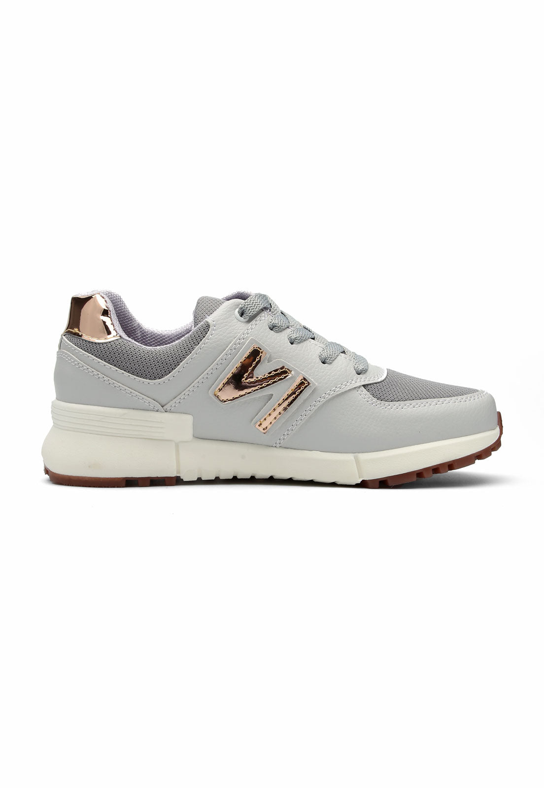 Tenis Dama Gris-Oro Tellenzi 708