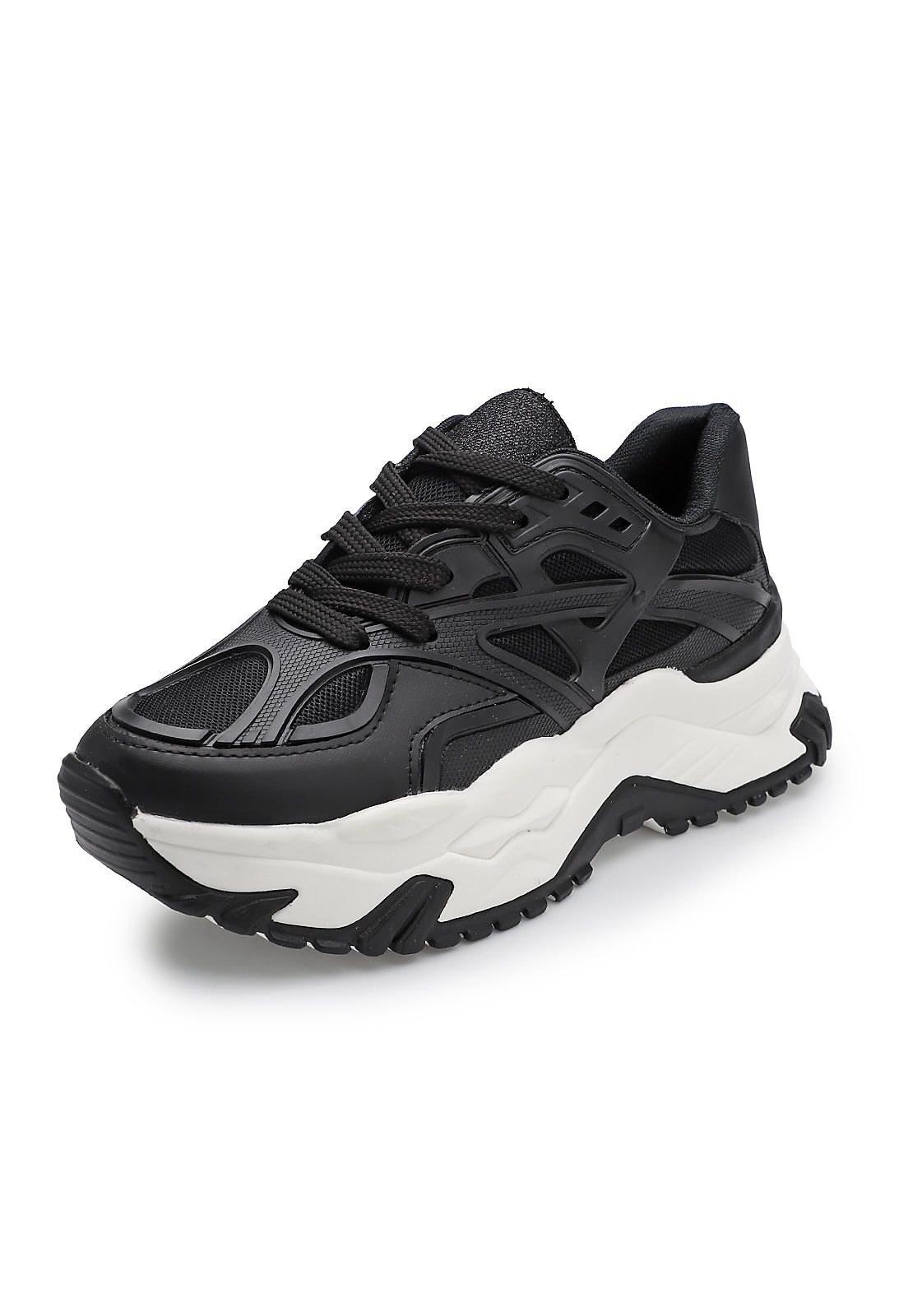 Tenis Sneakers Negro Crema Tellenzi T03