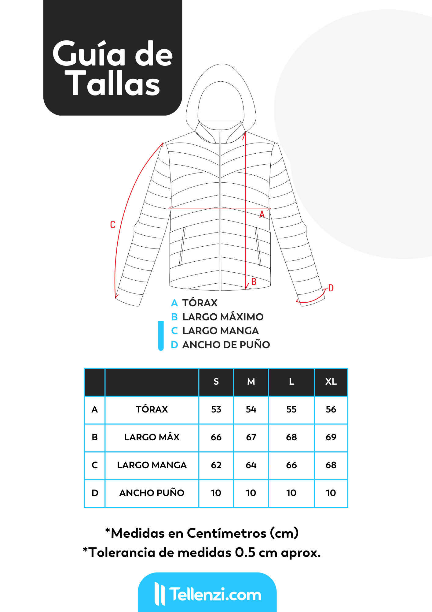 Chaqueta Hombre Acolchada Tellenzi 2060 Azul