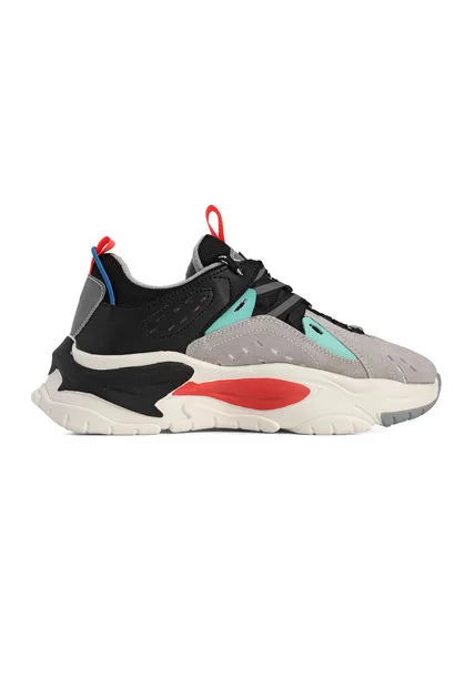 Tenis Sneakers Hombre Gris-Negro Tellenzi Tokio