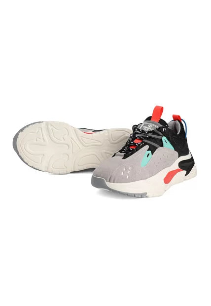 Tenis Sneakers Hombre Gris-Negro Tellenzi Tokio