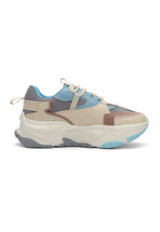 Tenis Dama Beige-Azul Tellenzi DP05
