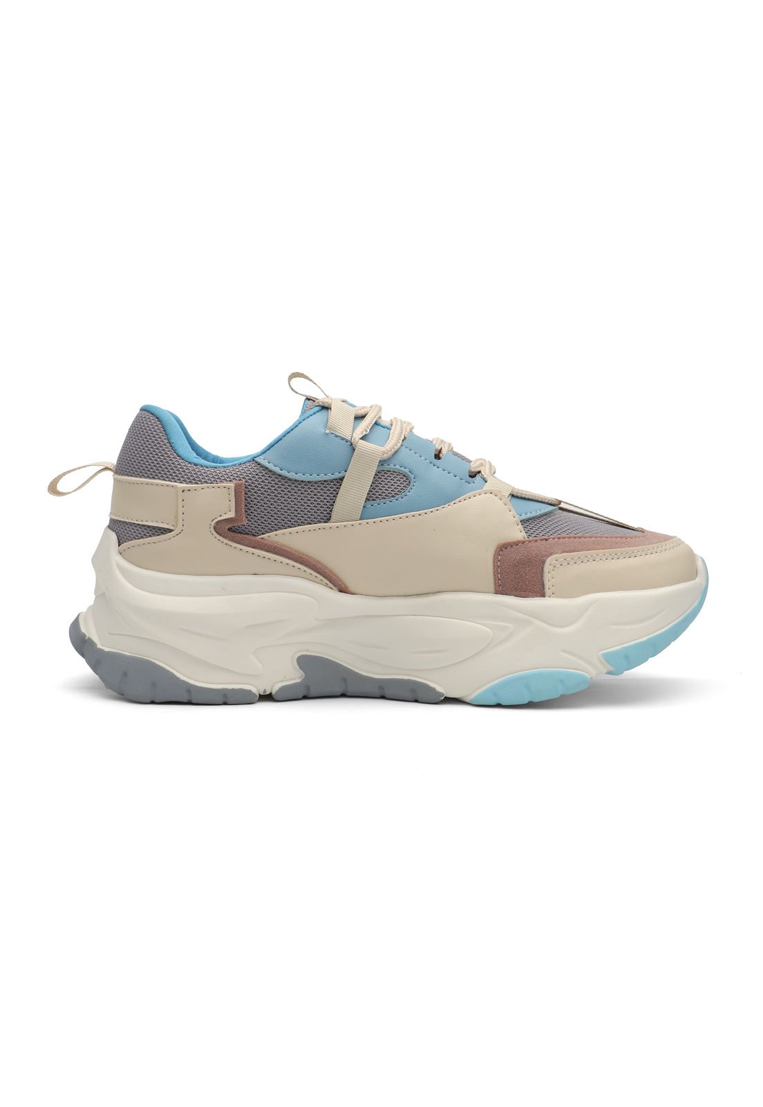 Tenis Dama Beige-Azul Tellenzi DP05