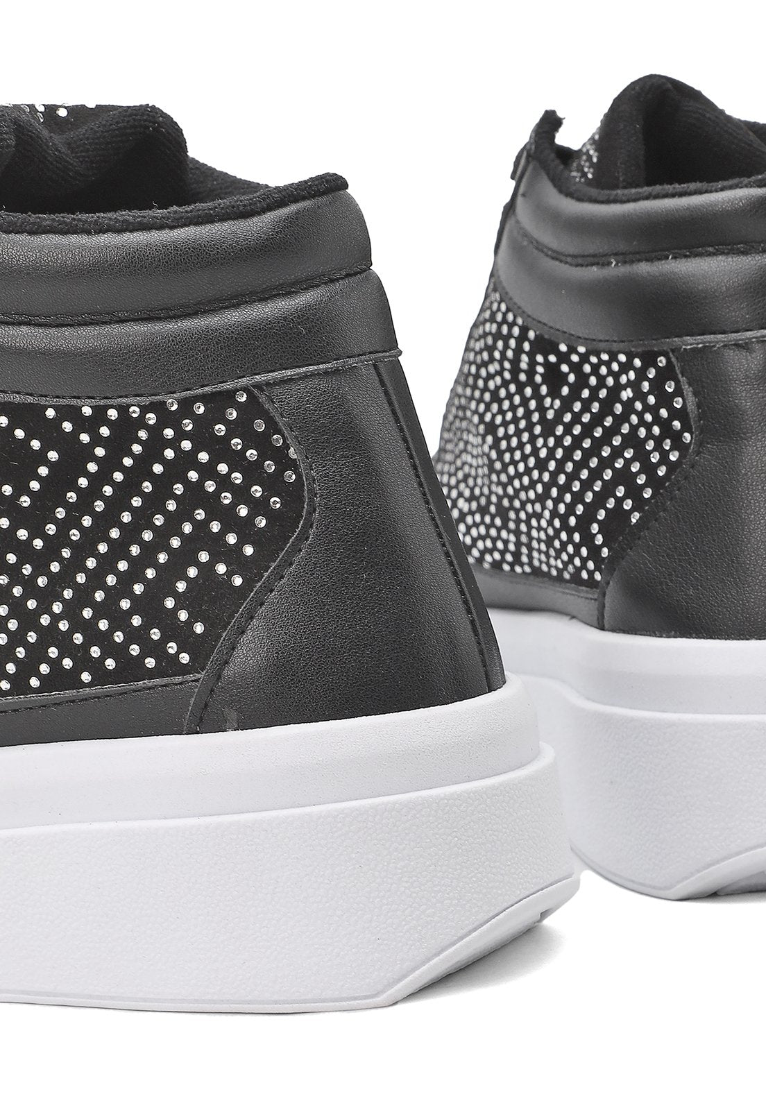 Tenis Tipo Botin Dama Negro Tellenzi 1032