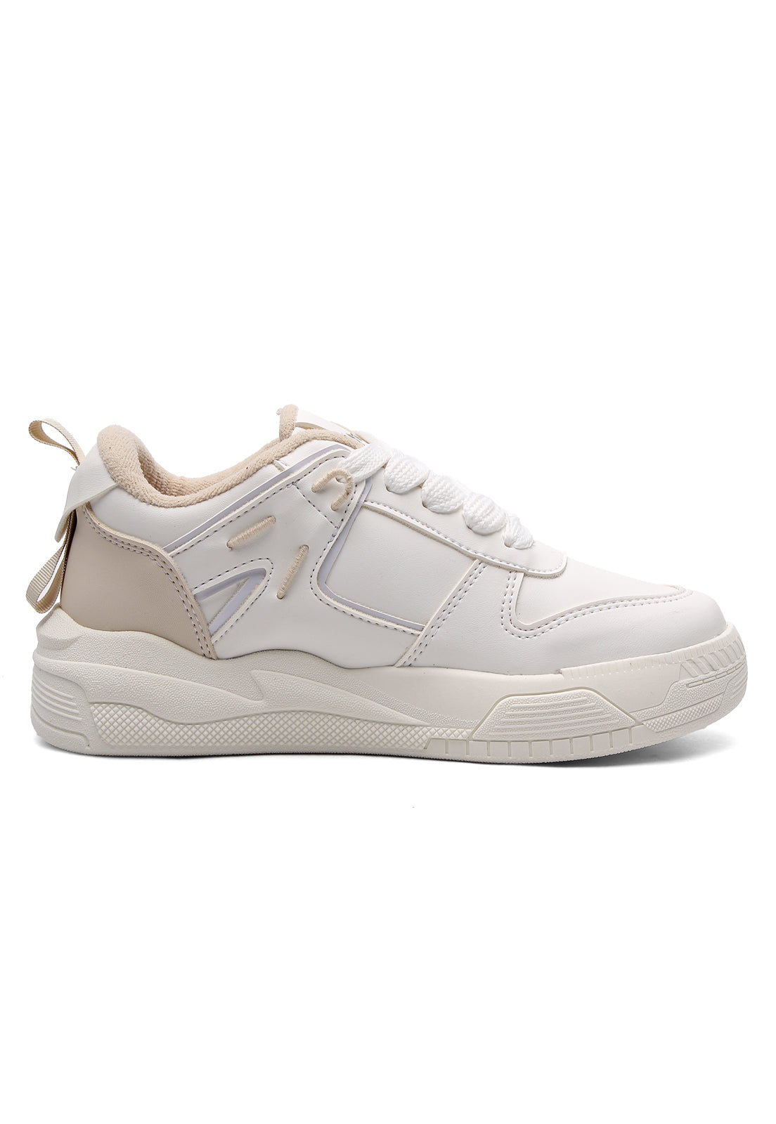 Tenis Sneakers Dama Beige-Marfil Tellenzi 102