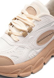Tenis Mujer Marfil-Tabaco Tellenzi C2
