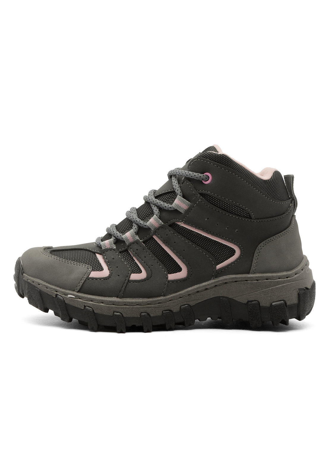 Bota Outdoor Mujer Gris-Rosa tellenzi 8-1068