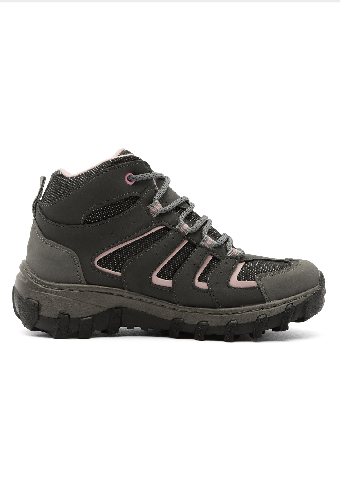 Bota Outdoor Mujer Gris-Rosa tellenzi 8-1068