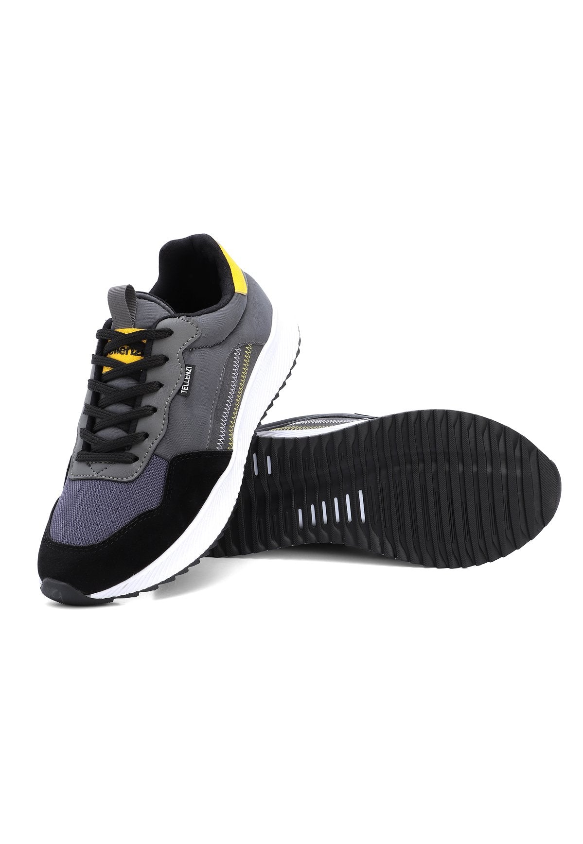 Tenis Hombre Negro-Gris Tellenzi 423