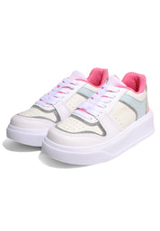 Tenis Infantil Blanco-Rosa Tellenzi 201