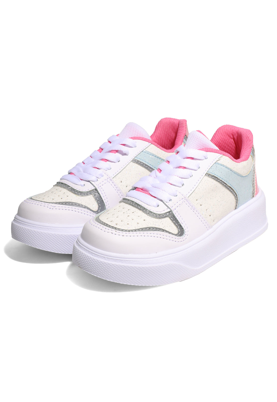 Tenis Infantil Blanco-Rosa Tellenzi 201