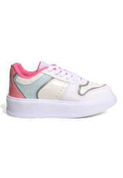 Tenis Infantil Blanco-Rosa Tellenzi 201