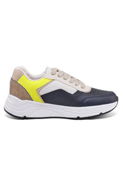 Tenis Dama Azul-Beige Tellenzi A-111