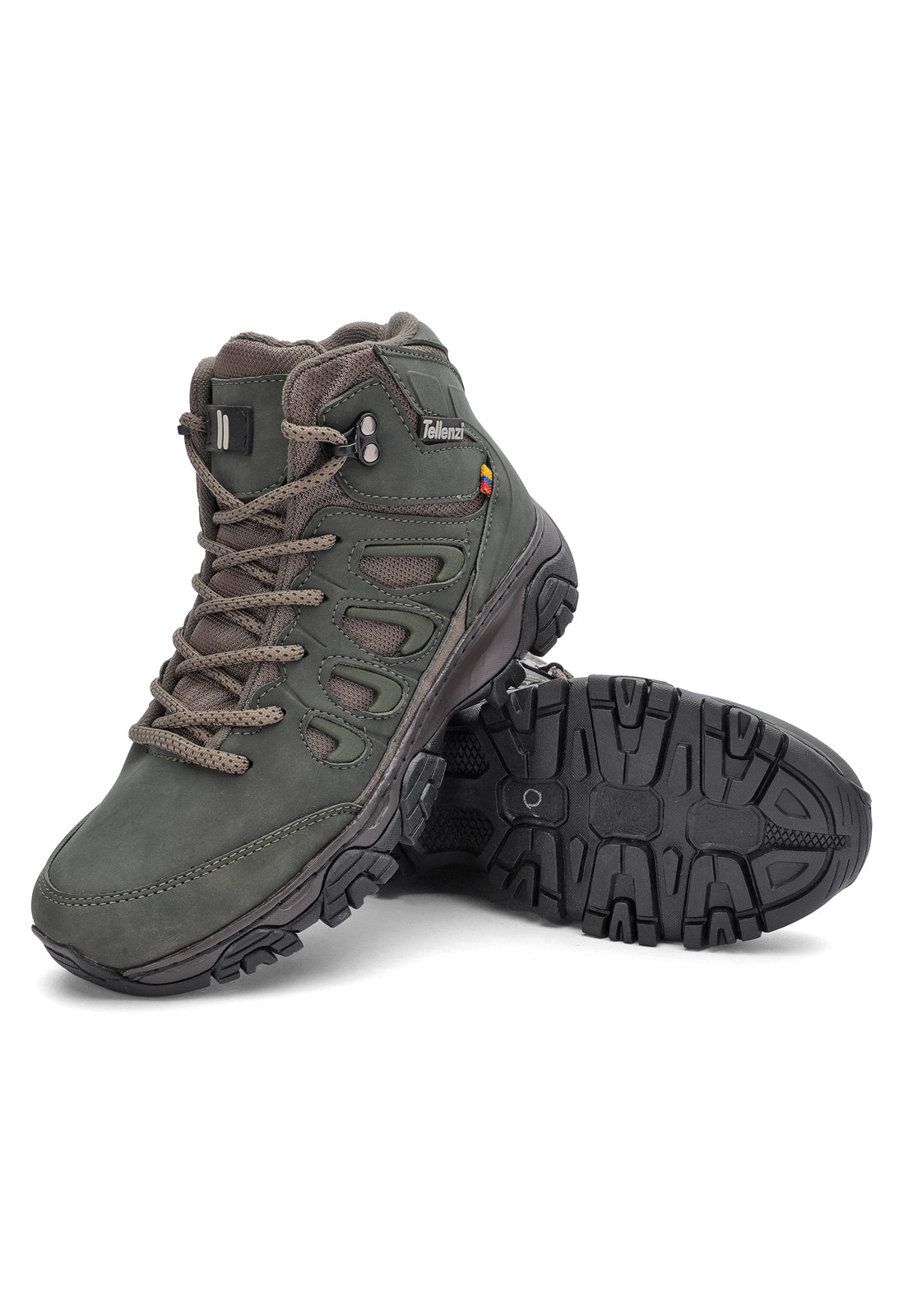 Bota Outdoor Hombre Verde Tellenzi 7-262