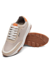 Tenis Hombre Beige-Naranja Tellenzi F-2945
