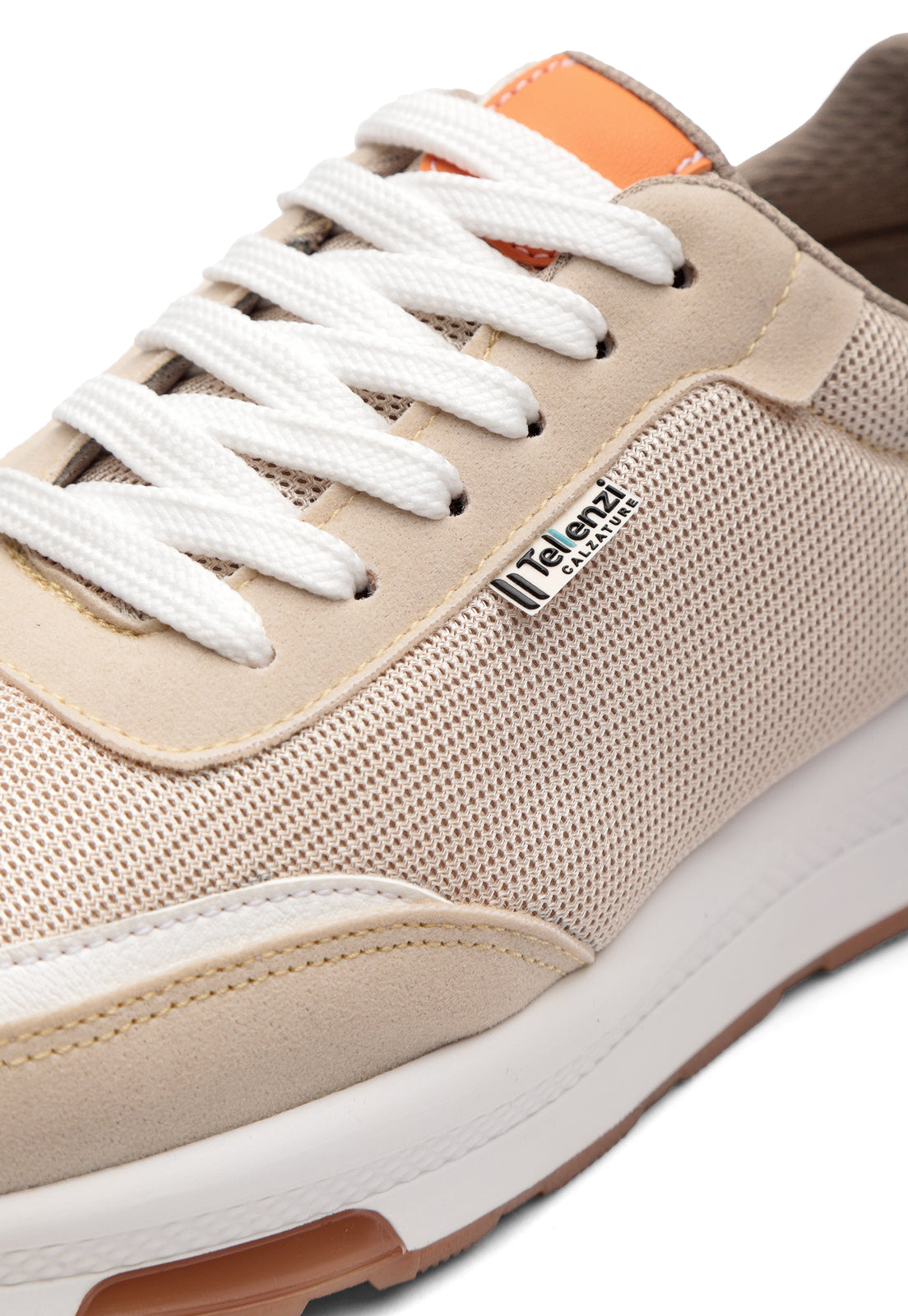 Tenis Hombre Beige-Naranja Tellenzi F-2945