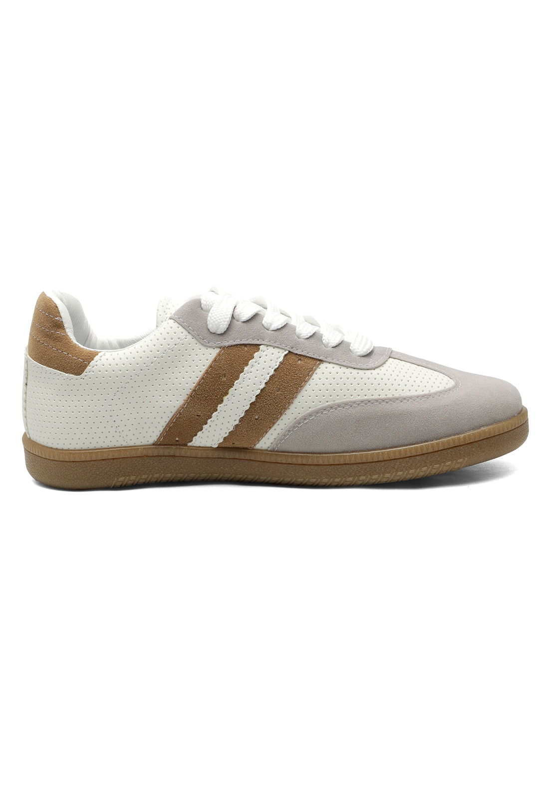 Tenis Hombre Blanco-Café Tellenzi 3980