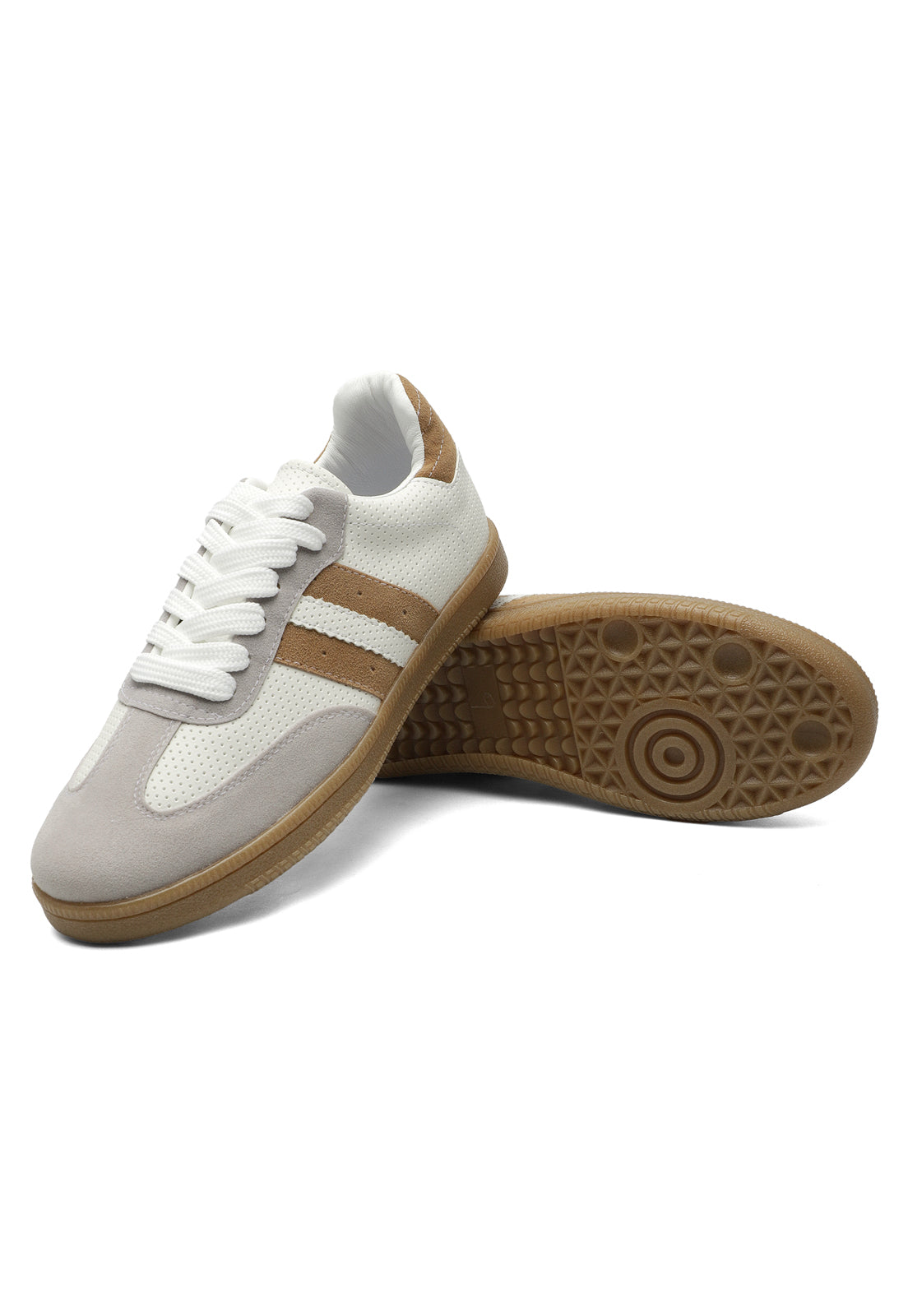 Tenis Hombre Blanco-Café Tellenzi 3980