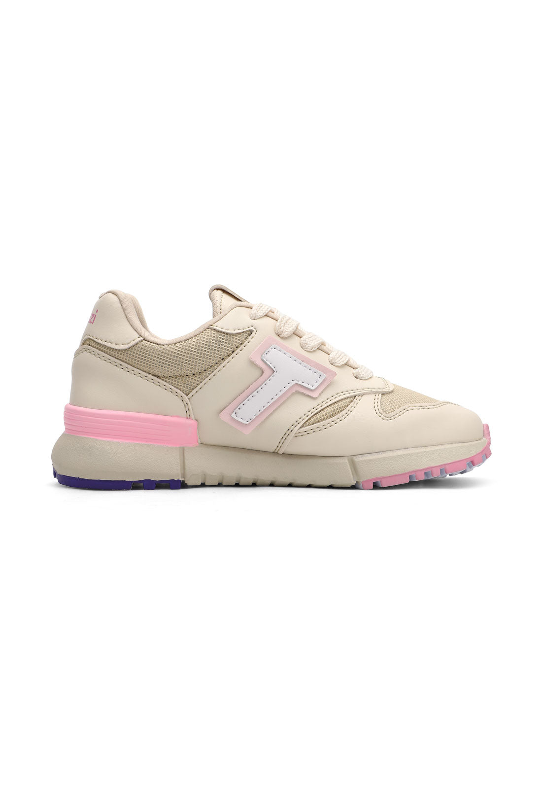 Tenis Dama Beige*Rosado Tellenzi 4844