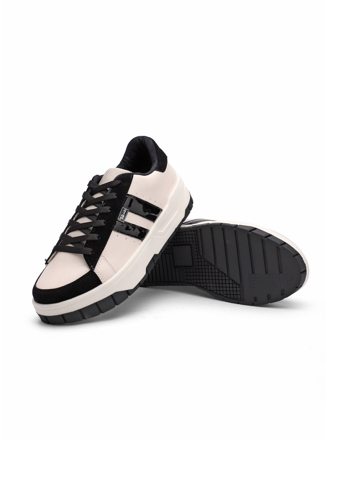 Tenis Dama Negro*Crema Tellenzi 5003