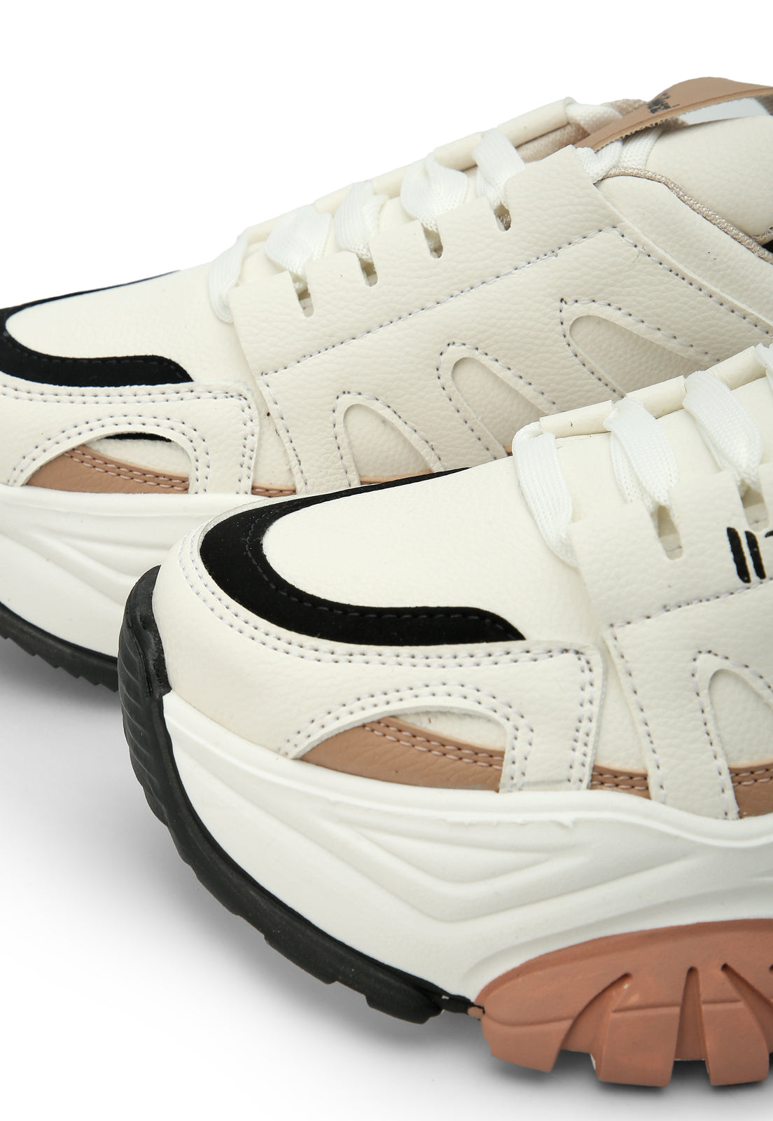 Tenis Sneakers Dama Beige-Crema Tellenzi 5017