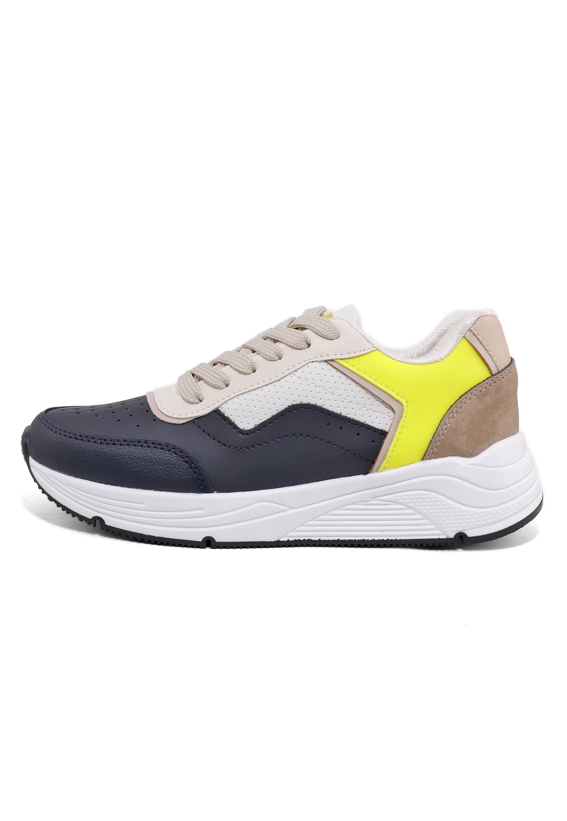 Tenis Dama Azul-Beige Tellenzi A-111