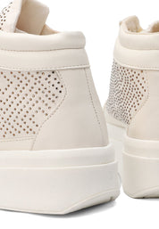 Tenis Tipo Botin Dama Crema Tellenzi 1032
