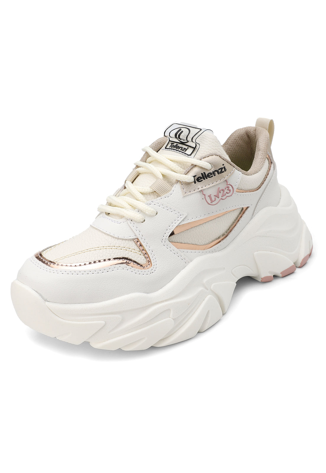 Tenis Sneakers Dama Crema Tellenzi 118