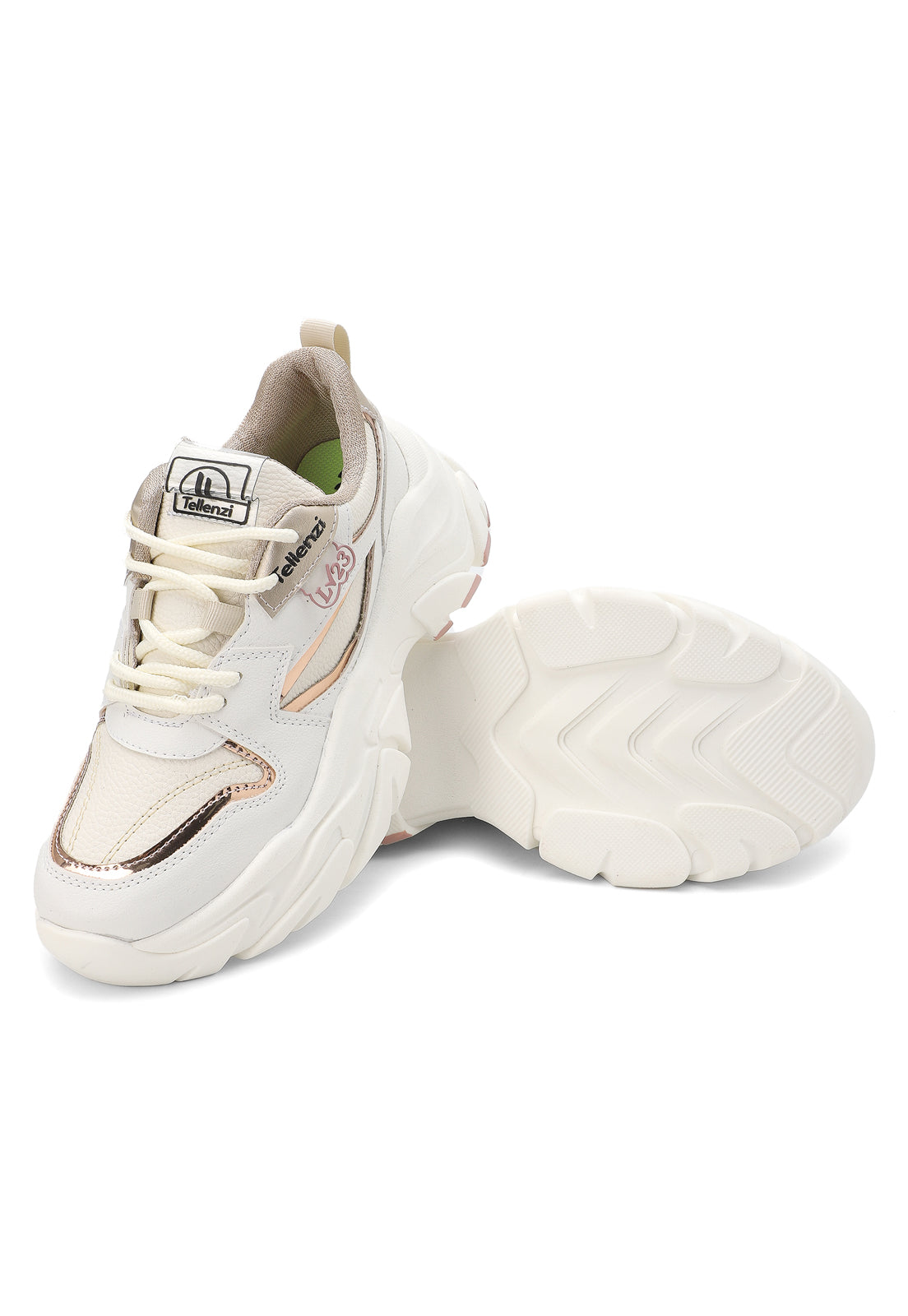 Tenis Sneakers Dama Crema Tellenzi 118