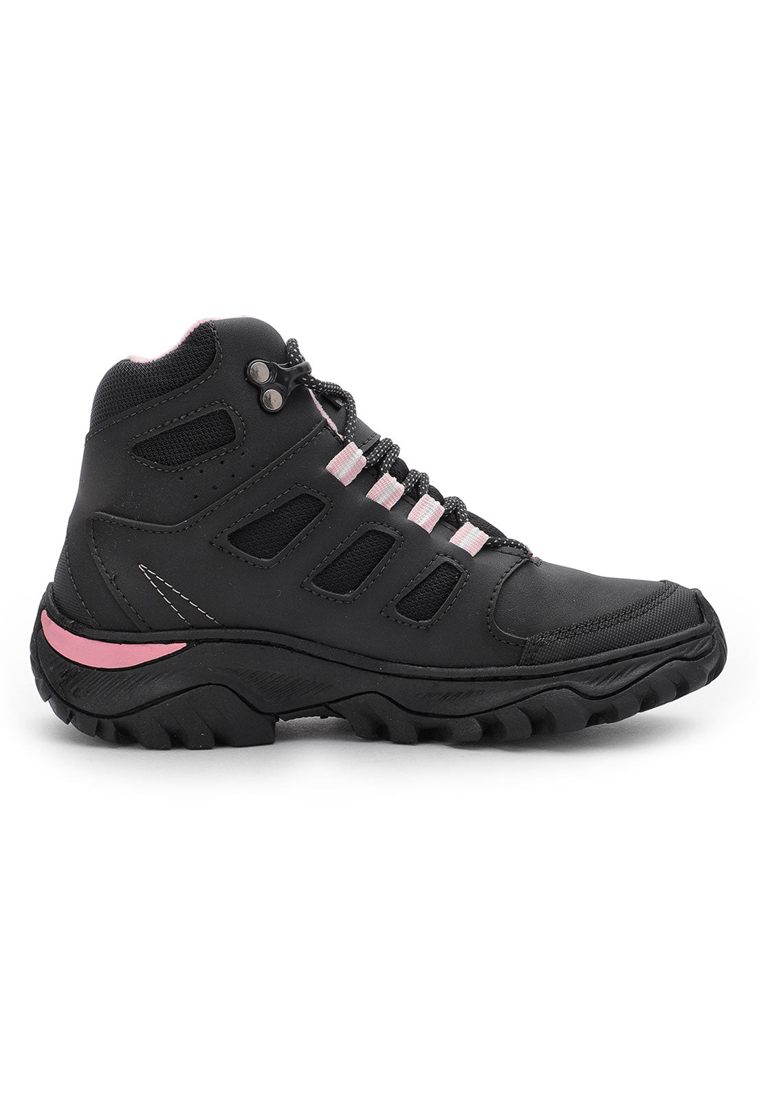 Bota Outdoor Mujer Negro-Rosa tellenzi 7-1002