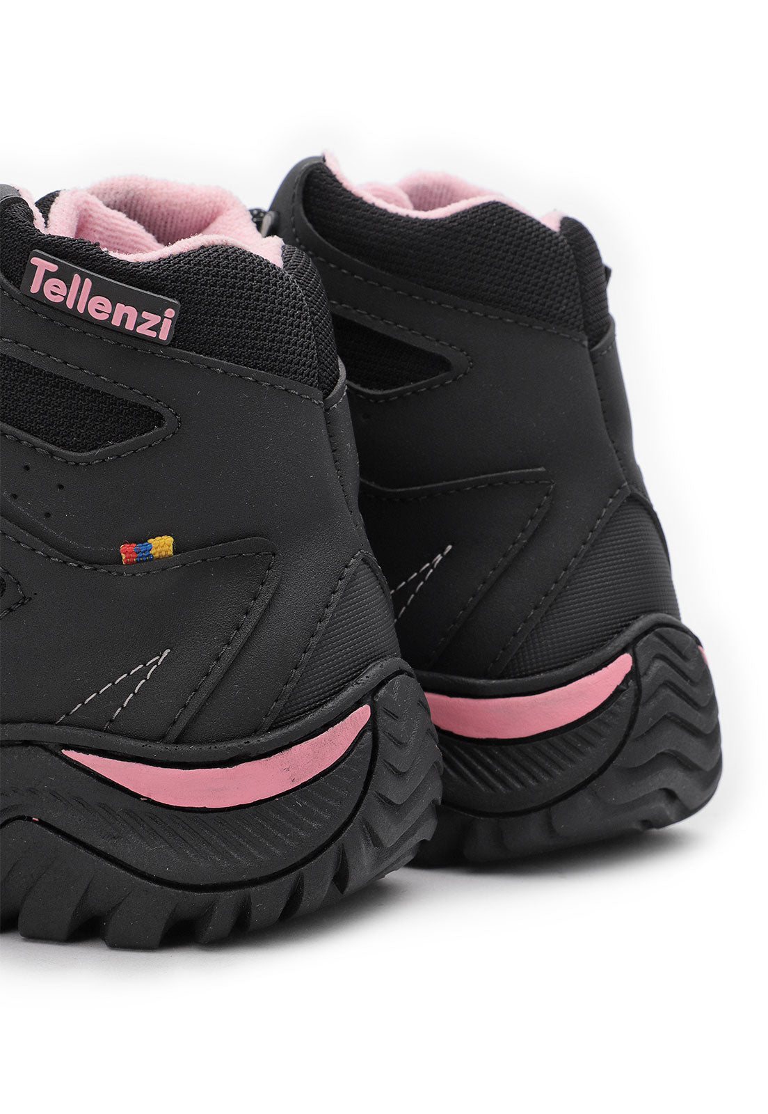 Bota Outdoor Mujer Negro-Rosa tellenzi 7-1002