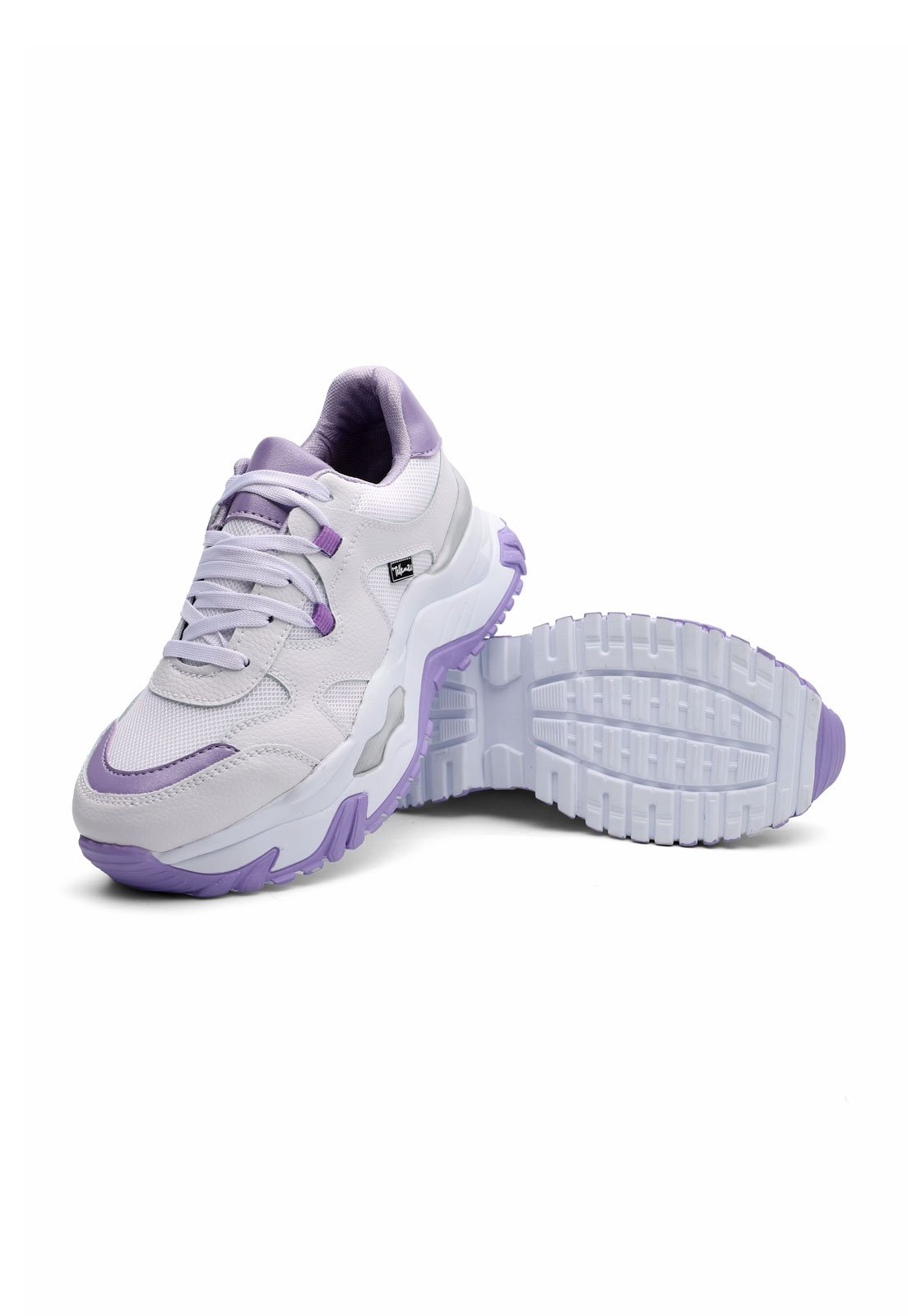 Tenis Sneakers Dama Blanco-Lila Tellenzi 4858