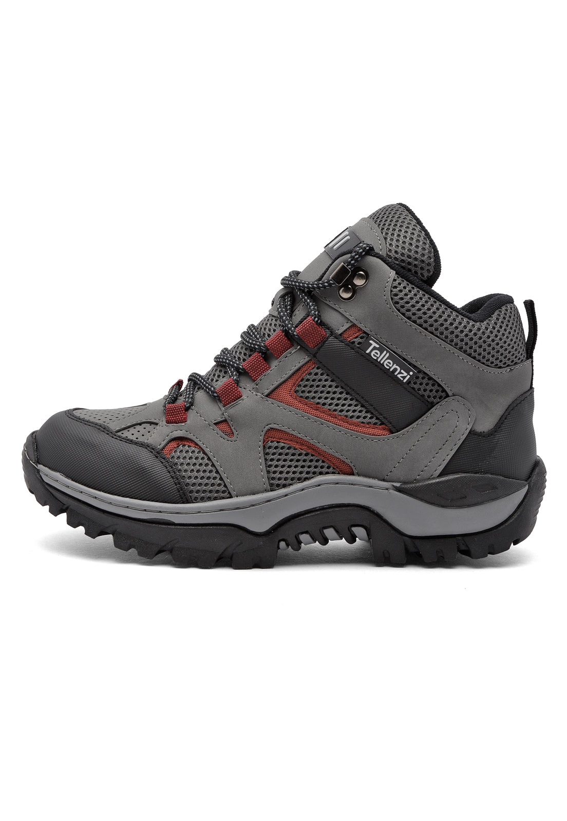 Bota Outdoor Hombre Gris-Rojo tellenzi 9-101