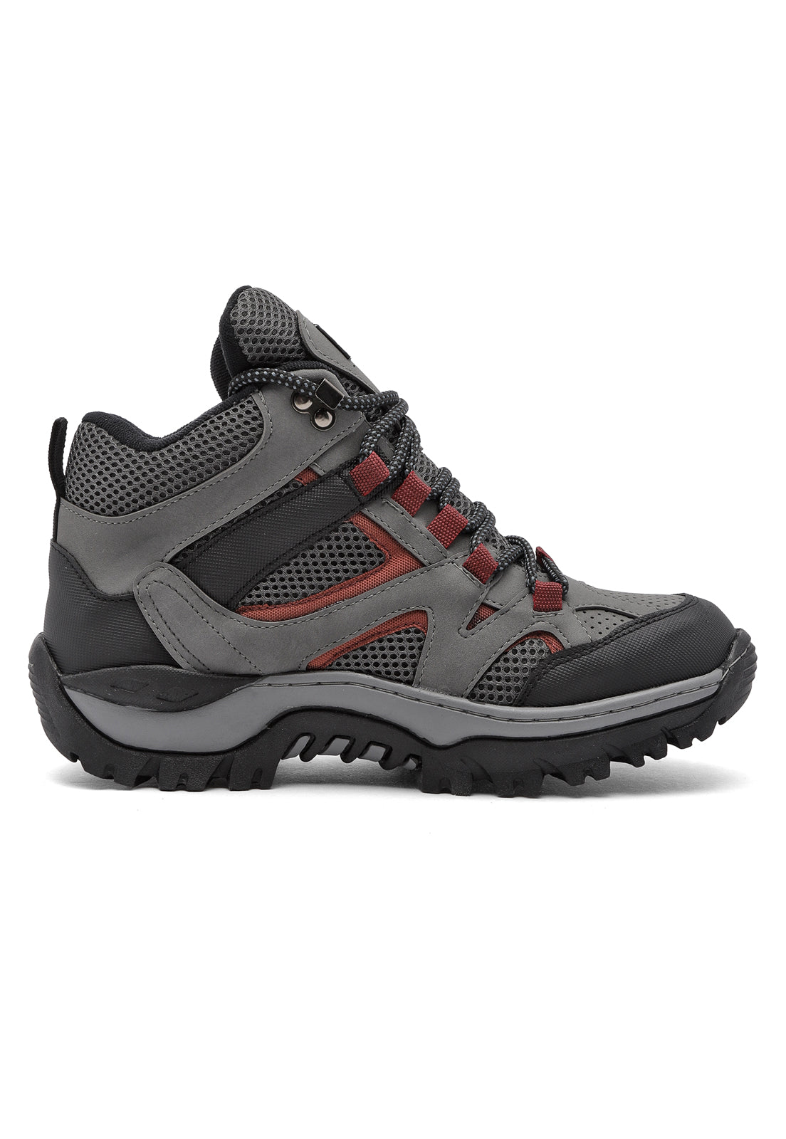 Bota Outdoor Hombre Gris-Rojo tellenzi 9-101