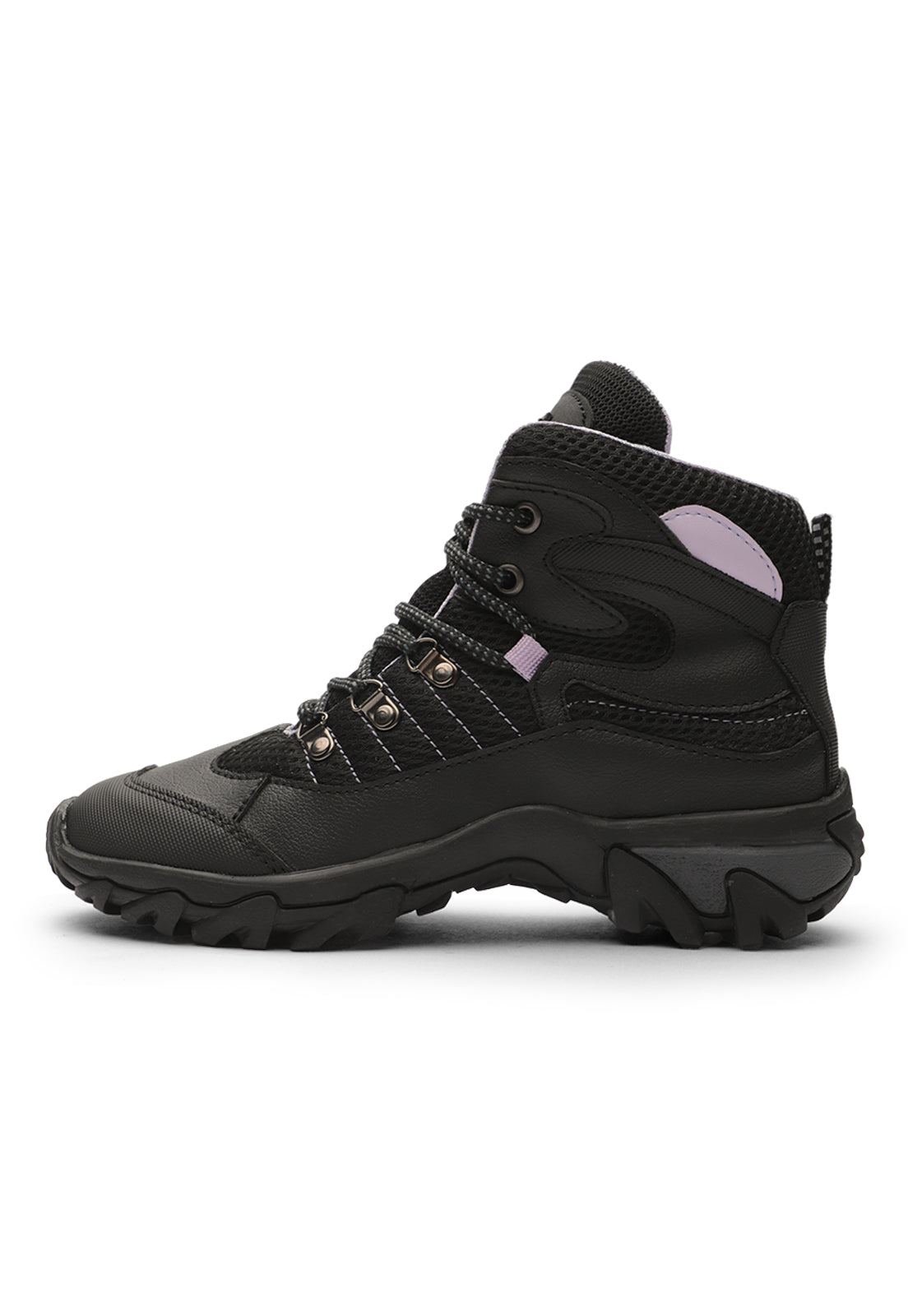 Bota Outdoor Mujer Negro-Lila Tellenzi 9-1547