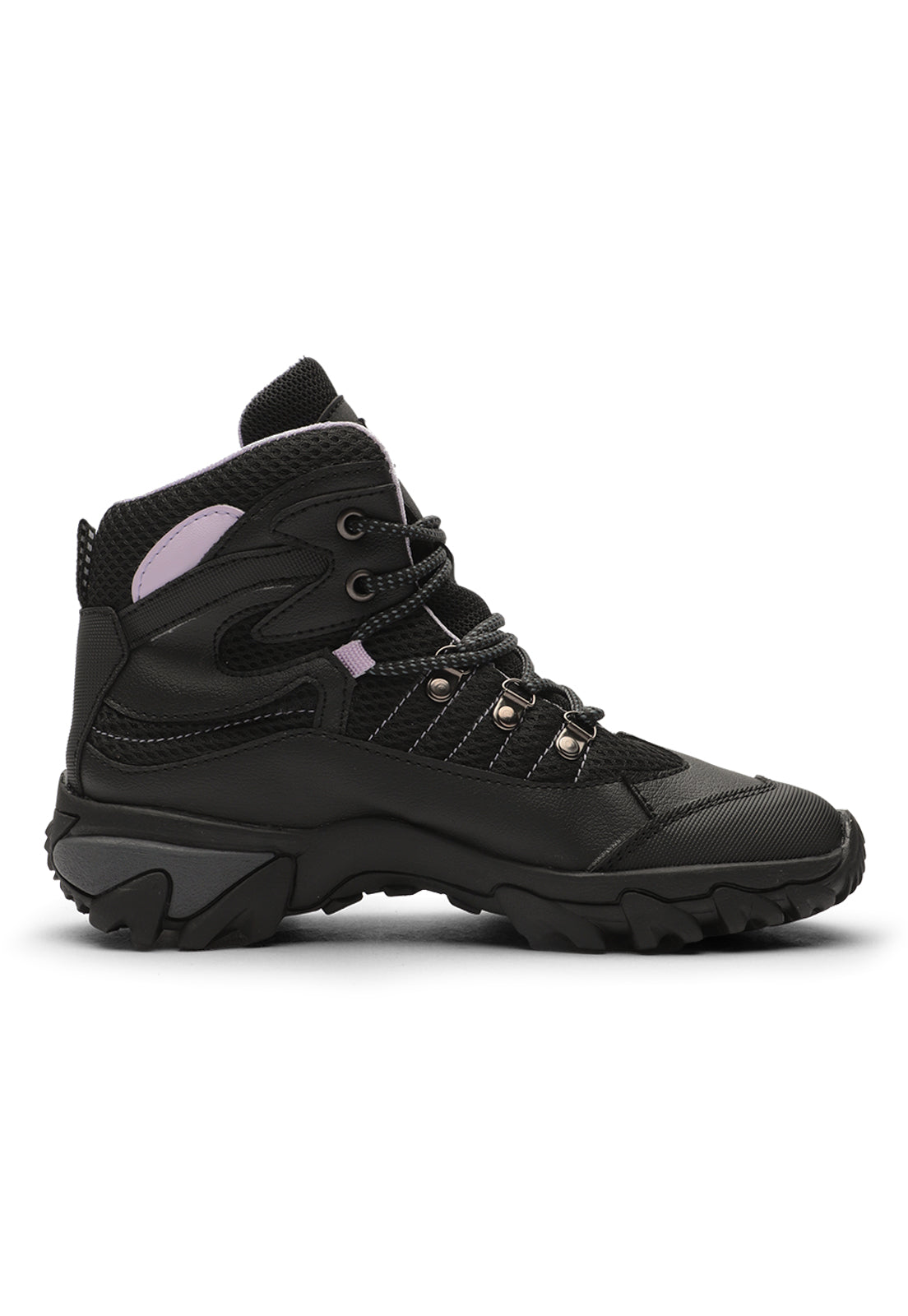 Bota Outdoor Mujer Negro-Lila Tellenzi 9-1547