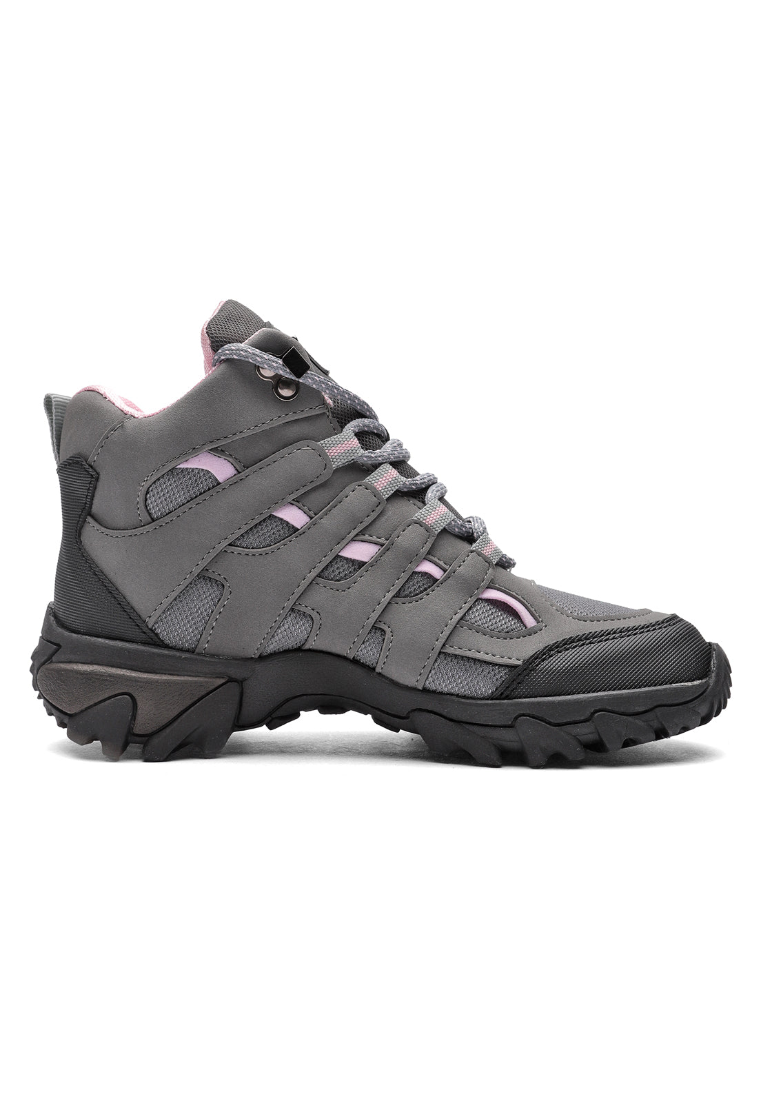 Bota Outdoor Mujer Gris-Rosa tellenzi 9-2501