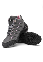 Bota Outdoor Mujer Gris-Rosa tellenzi 9-2501