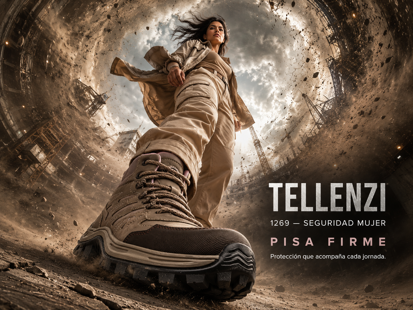 Bota De Seguridad Mujer Arena tellenzi 1269