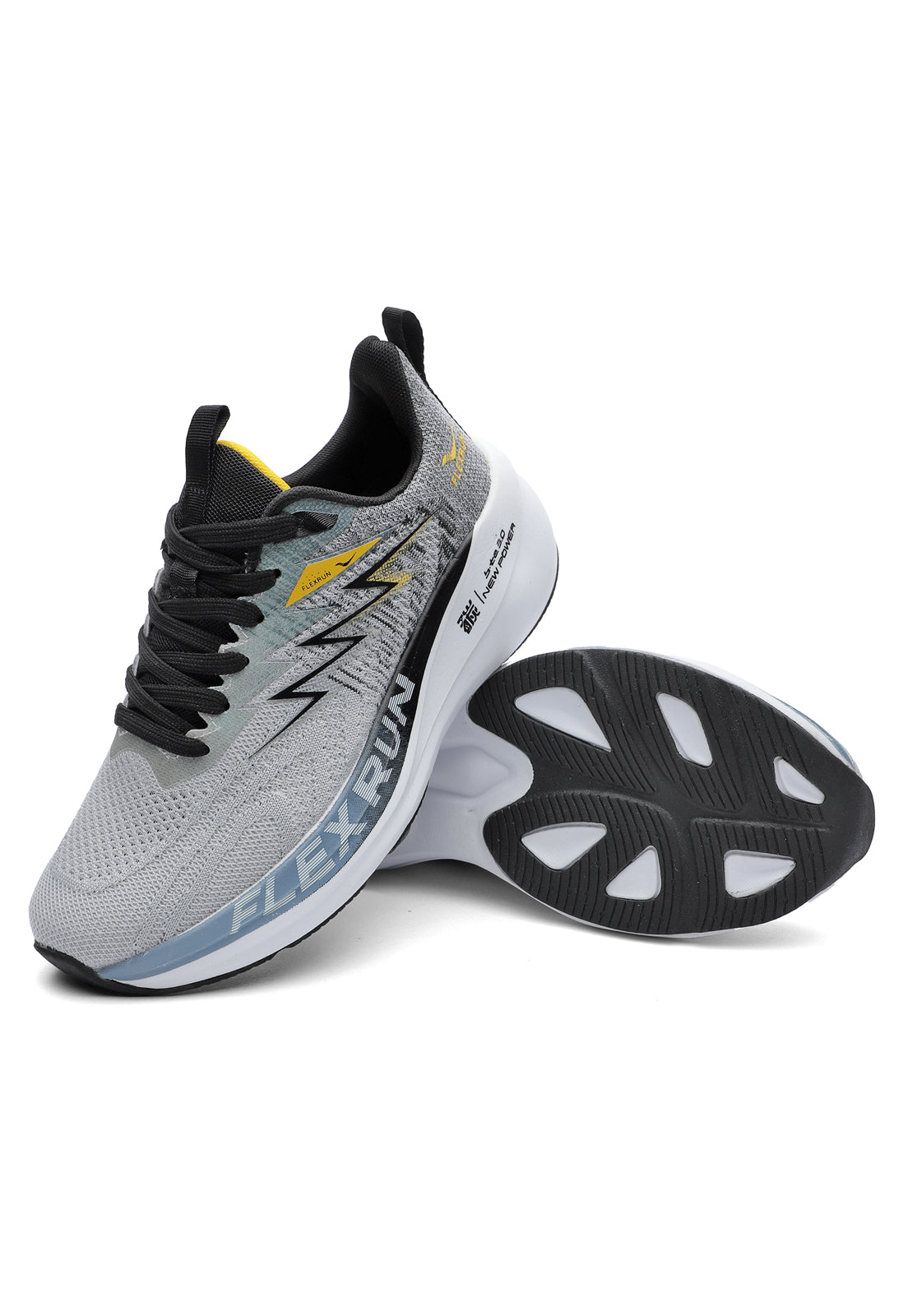Tenis Running Hombre Gris-Amarillo Tellenzi H-032