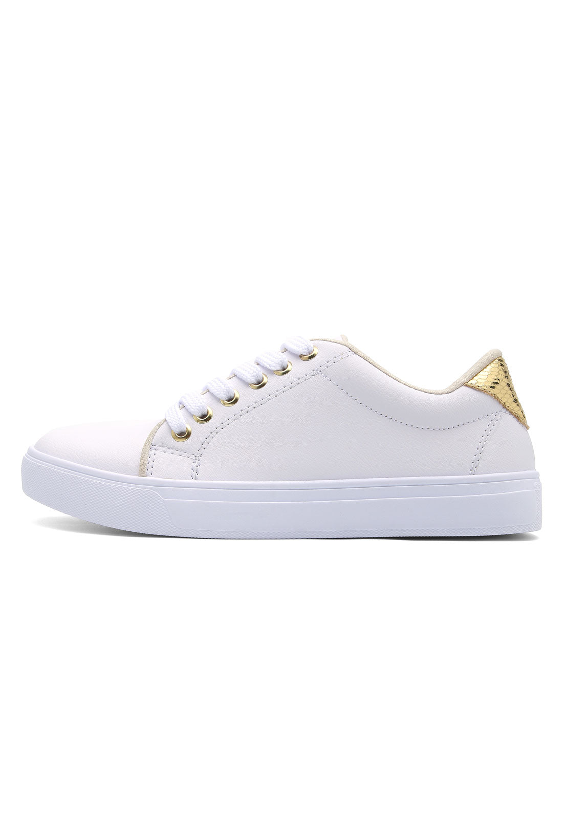 Tenis Dama Blanco-Dorado Tellenzi S17