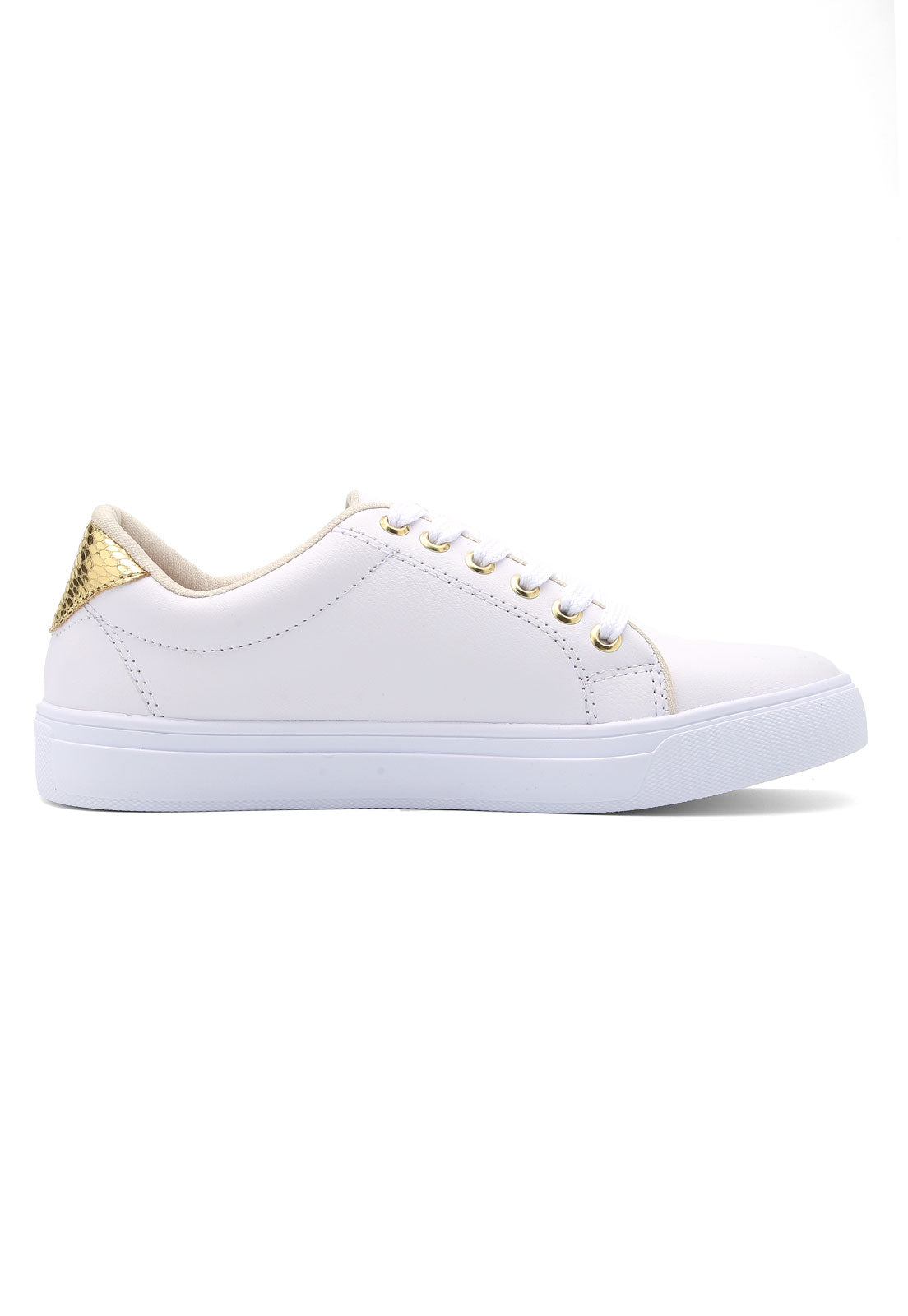 Tenis Dama Blanco-Dorado Tellenzi S17