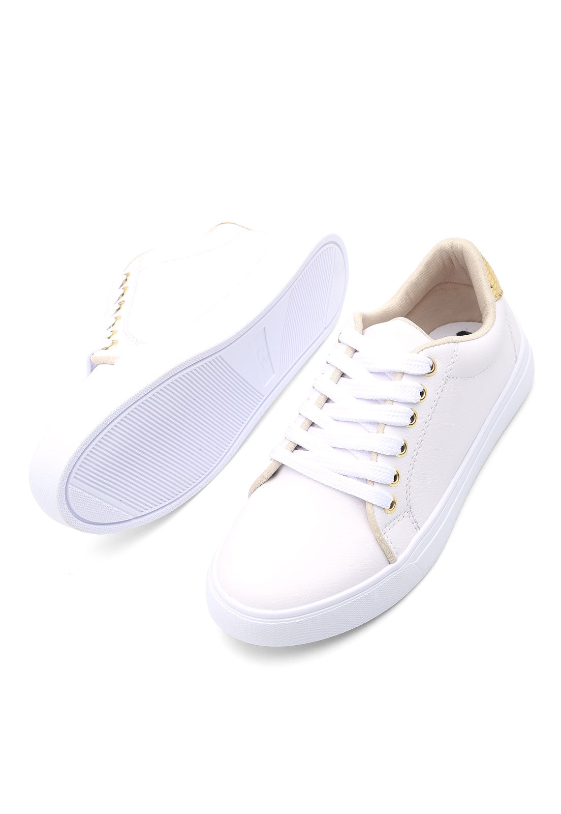 Tenis Dama Blanco-Dorado Tellenzi S17