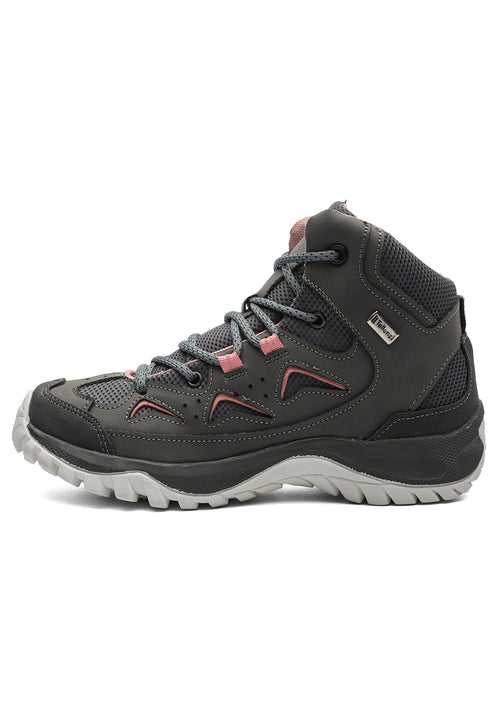 Bota Outdoor Mujer Gris-Rosa tellenzi 2502