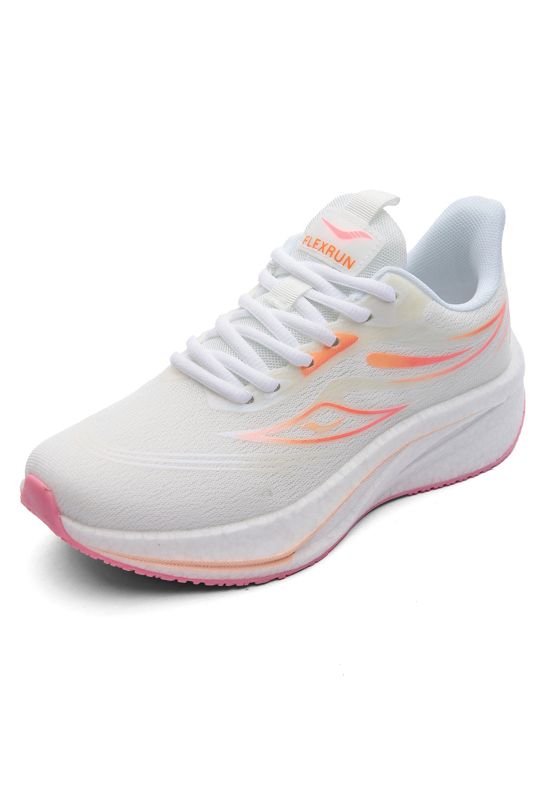 Tenis Running Mujer Blanco-Rosa Tellenzi D-039