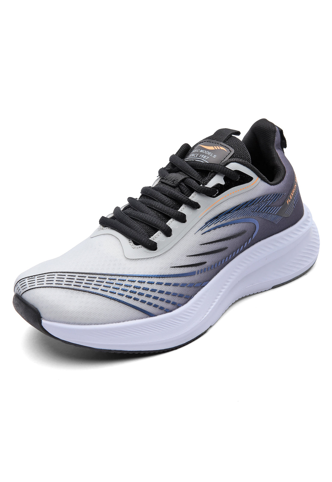 Tenis Running Hombre Gris-Azul Tellenzi H-050